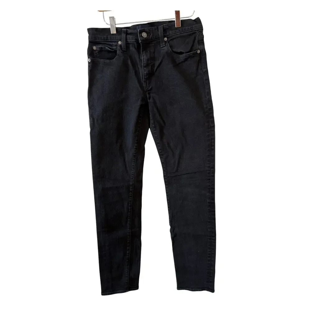 J Crew Mens Denim Jeans Black 484 Slim 30